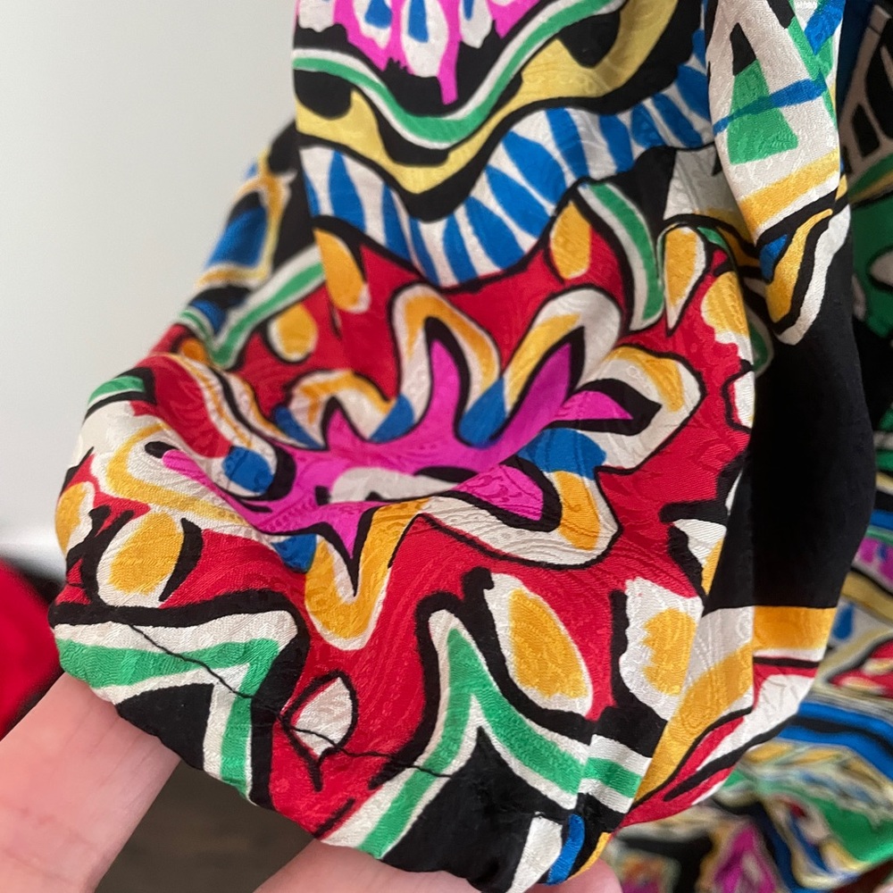 Vintage Floral Silk Diane Freis Dress - Picture 3 of 7